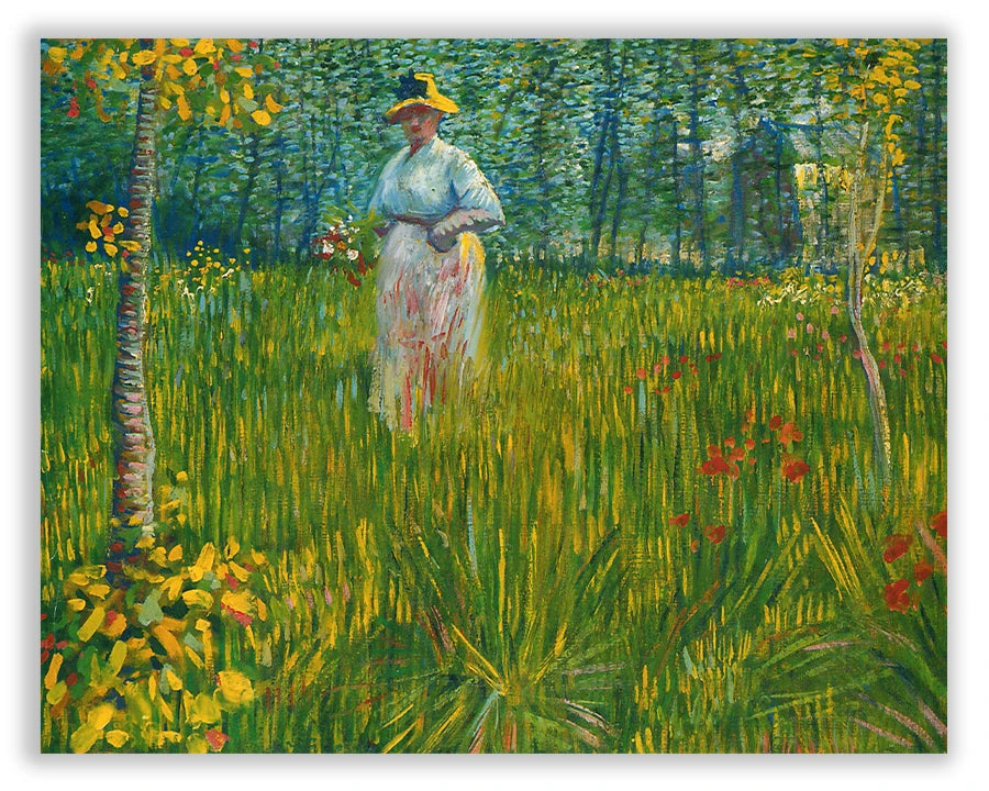 A Woman Walking in a Garden (1887)